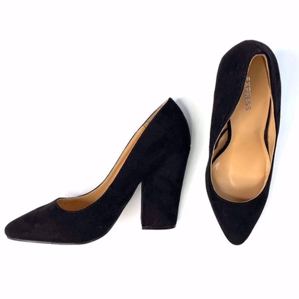 Women's Size 6 Black Block High Heel Pump Shoe NEW